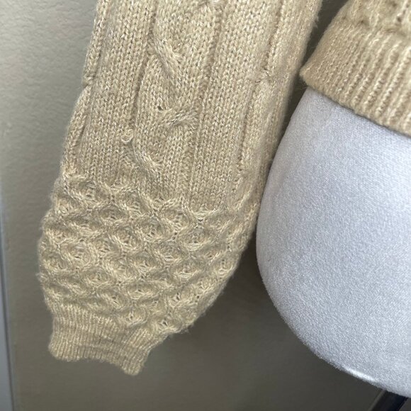 And Now This Women's Tan Silver Embellished Long Sleeve Sweater Cardigan XS - Picture 3 of 11